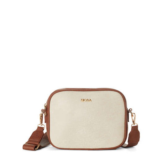 ALICIA Vegan Crossbody Bag - Latte