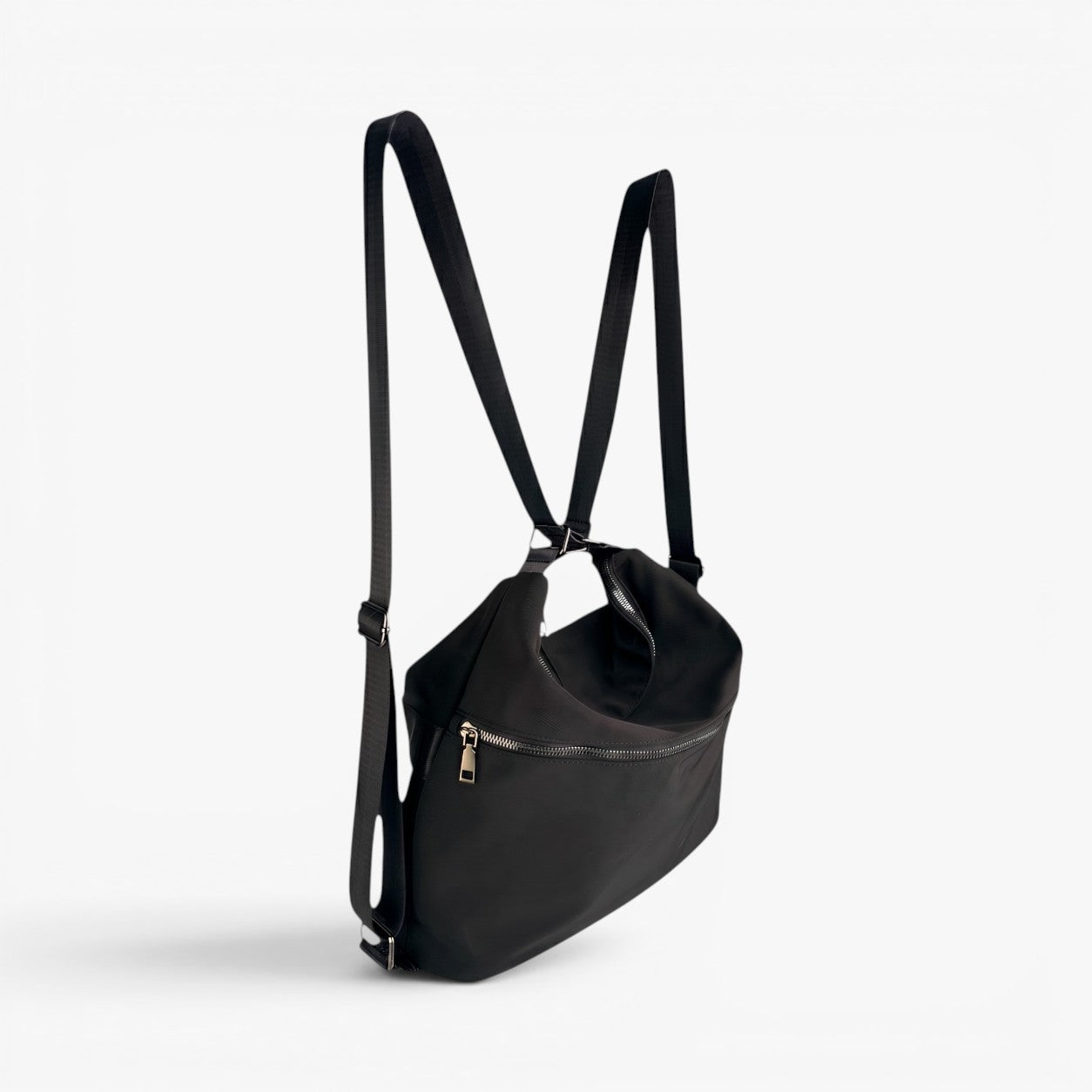 ASHLEY Convertible Nylon Bag - Black
