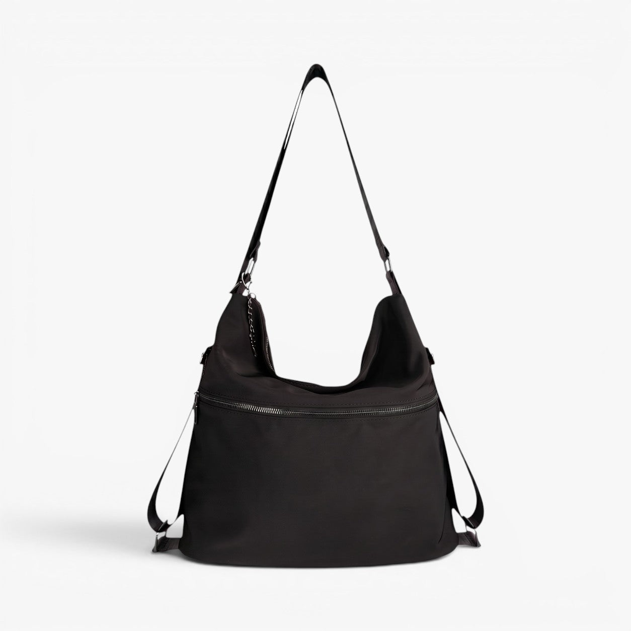 ASHLEY Convertible Nylon Bag - Black