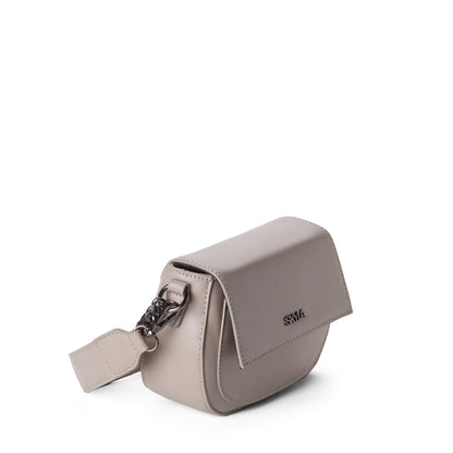 BILLIE Vegan Crossbody Bag - Stone Grey