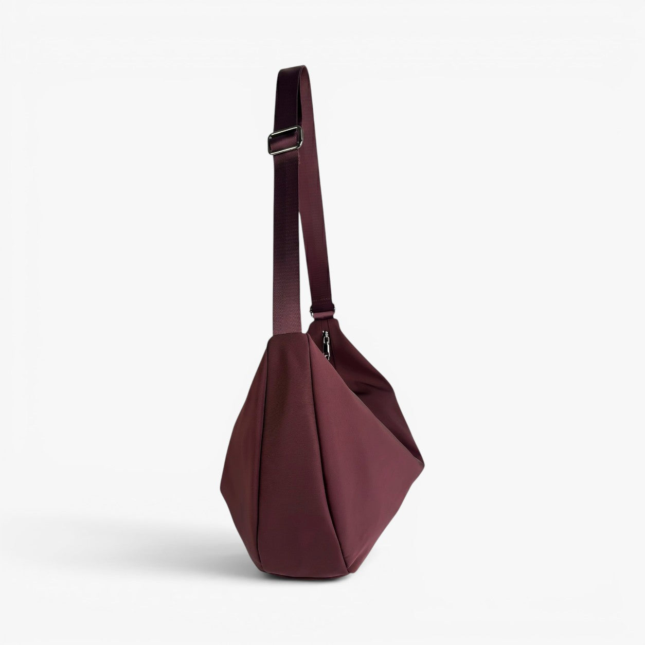 CHLOE Oversized Nylon Crossbody Bag - Bordeaux