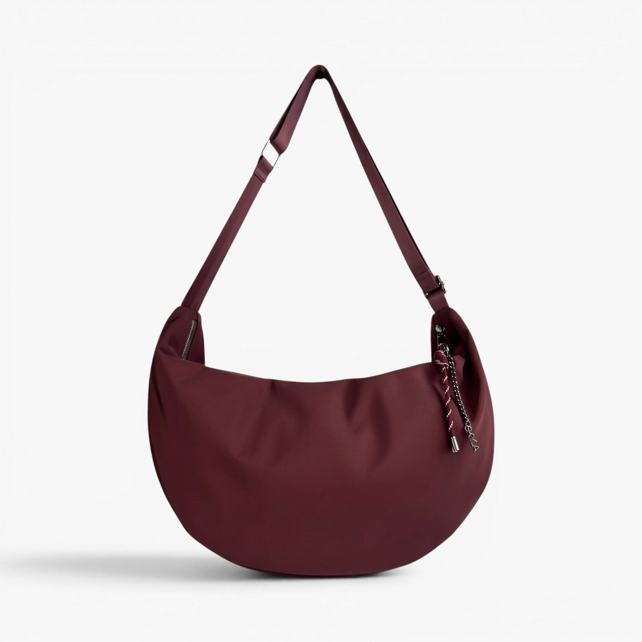 CHLOE Oversized Nylon Crossbody Bag - Bordeaux