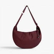 CHLOE Oversized Nylon Crossbody Bag - Bordeaux
