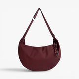 CHLOE Oversized Nylon Crossbody Bag - Bordeaux
