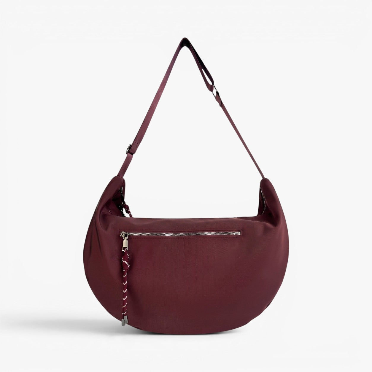 CHLOE Oversized Nylon Crossbody Bag - Bordeaux