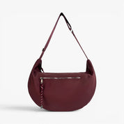 CHLOE Oversized Nylon Crossbody Bag - Bordeaux