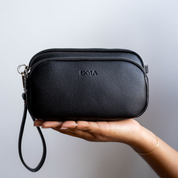 MILA 3-Compartment Mini Crossbody Bag - Black