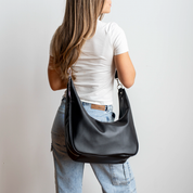 REBECCA Hobo Shoulder Bag - Black