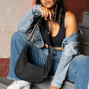 REA Sac besace souple en nylon - Noir