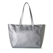 ELIZABETH Large Shopper Tote Bag - Silver