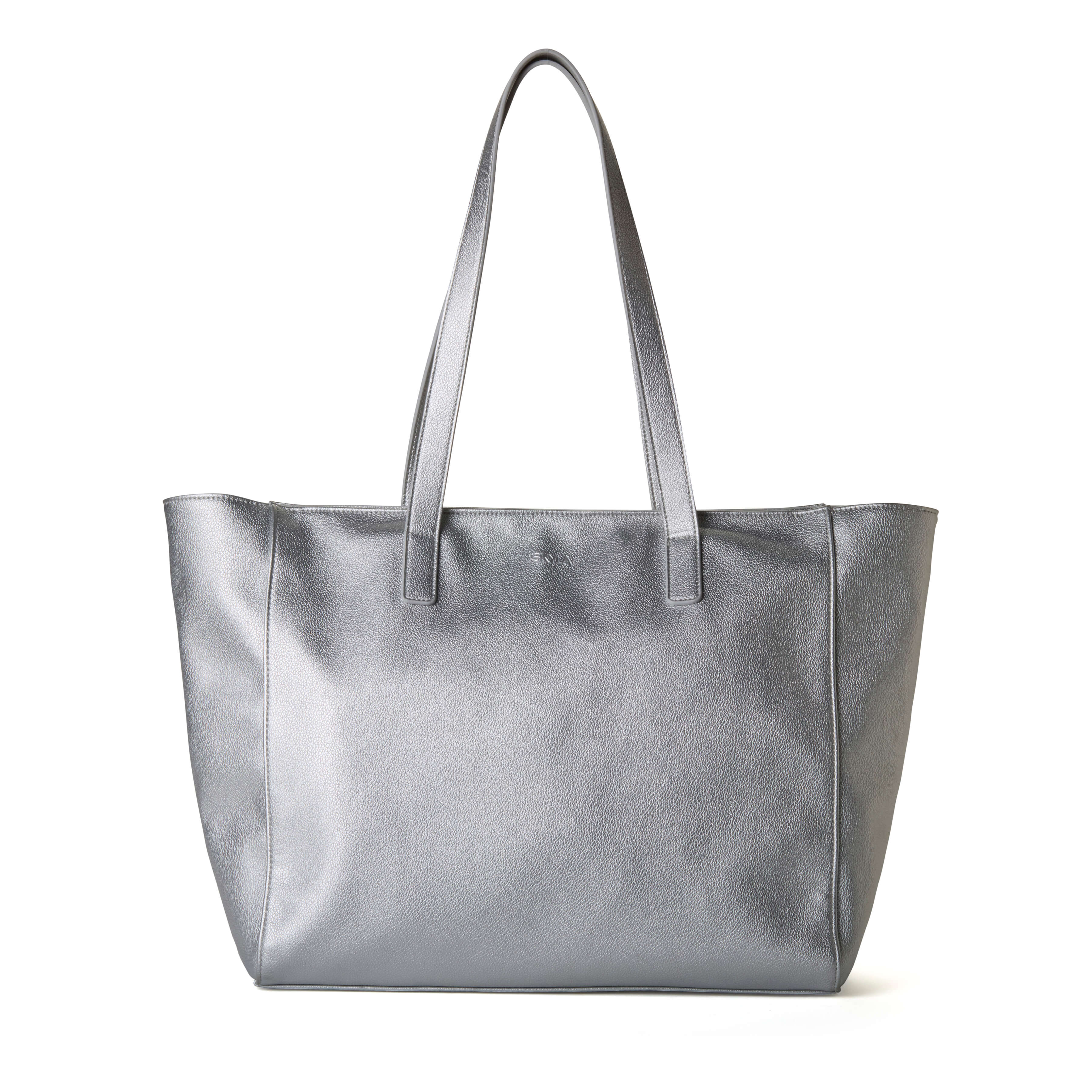 ELIZABETH Large Shopper Tote Bag - Silver