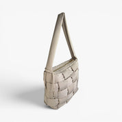 FIONA Woven Nylon Tote Bag - Creme