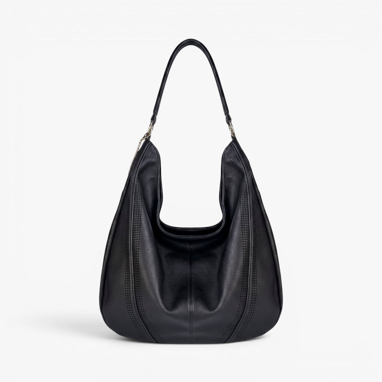 VIVIENNE Hobo Bag with Removable Crossbody Strap - Black