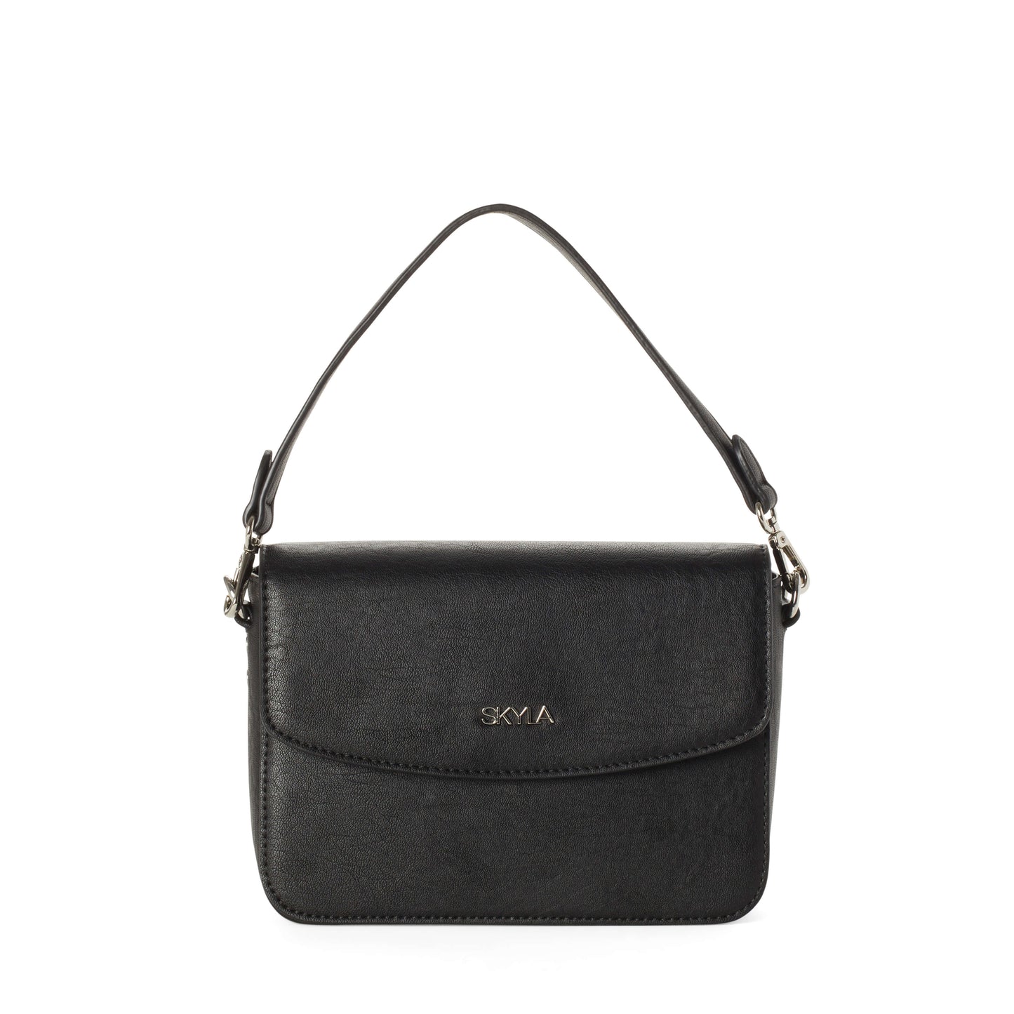 GRACIE Small Vegan Shoulder Bag - Black