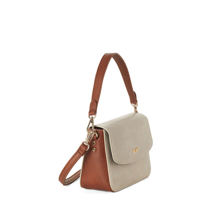 GRACIE Small Vegan Shoulder Bag - Latte