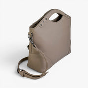 KIARA Top-Handle Bag With Removable Crossbody Strap - Taupe