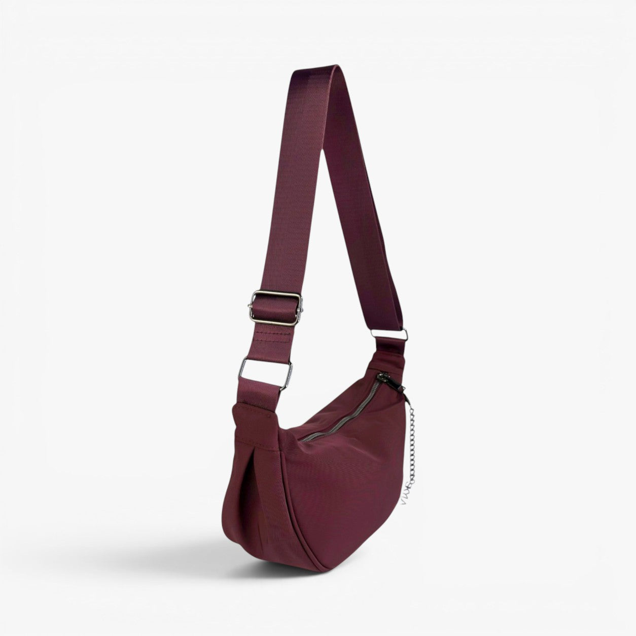 LUNA Nylon Crossbody Bag - Bordeaux