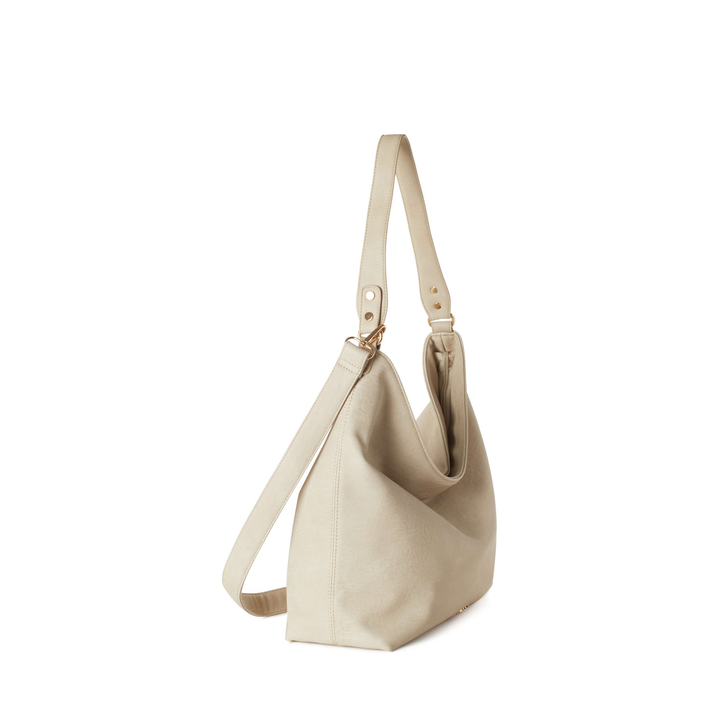 MARY Vegan Crossbody Hobo Bag - Latte