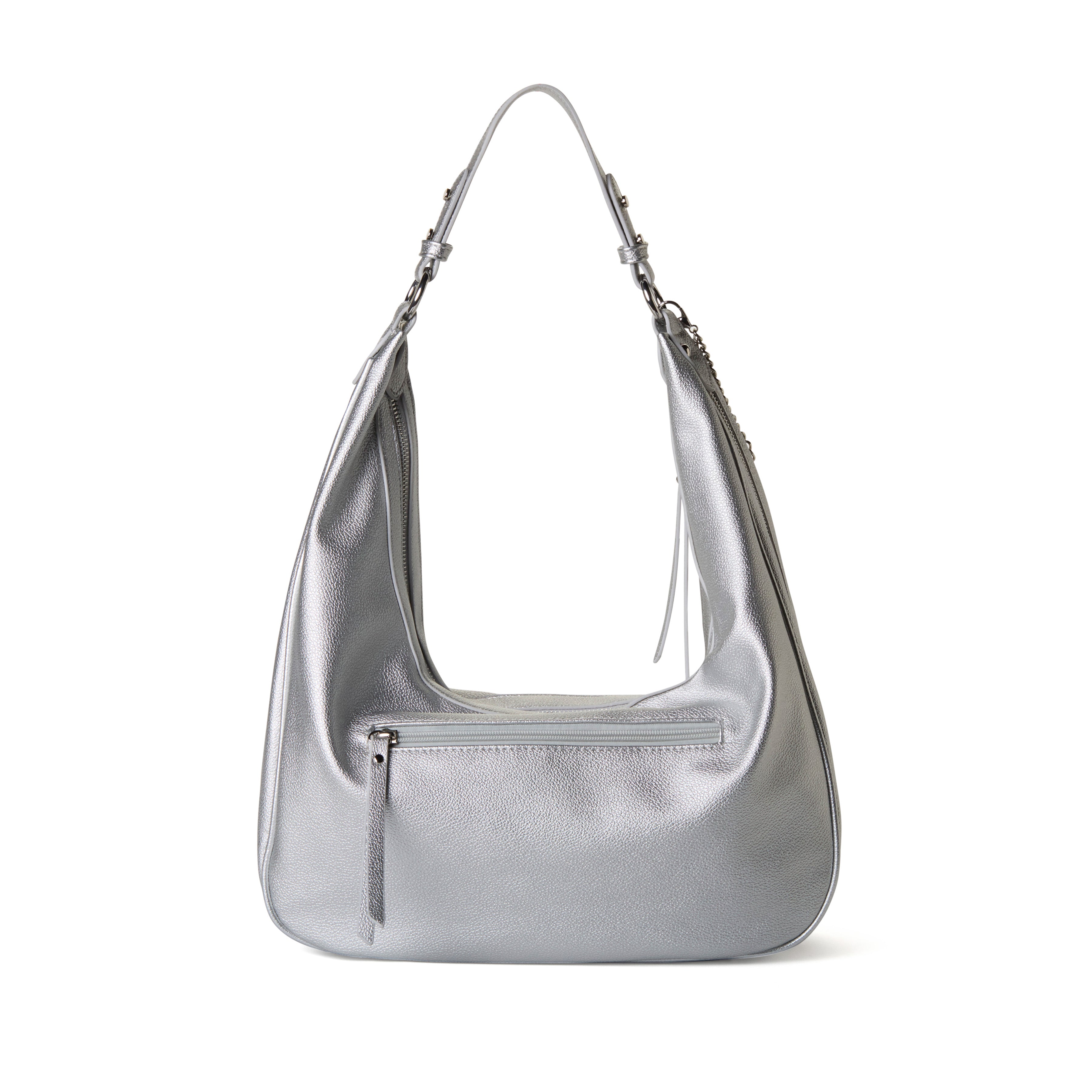 REBECCA Hobo Shoulder Bag - Silver