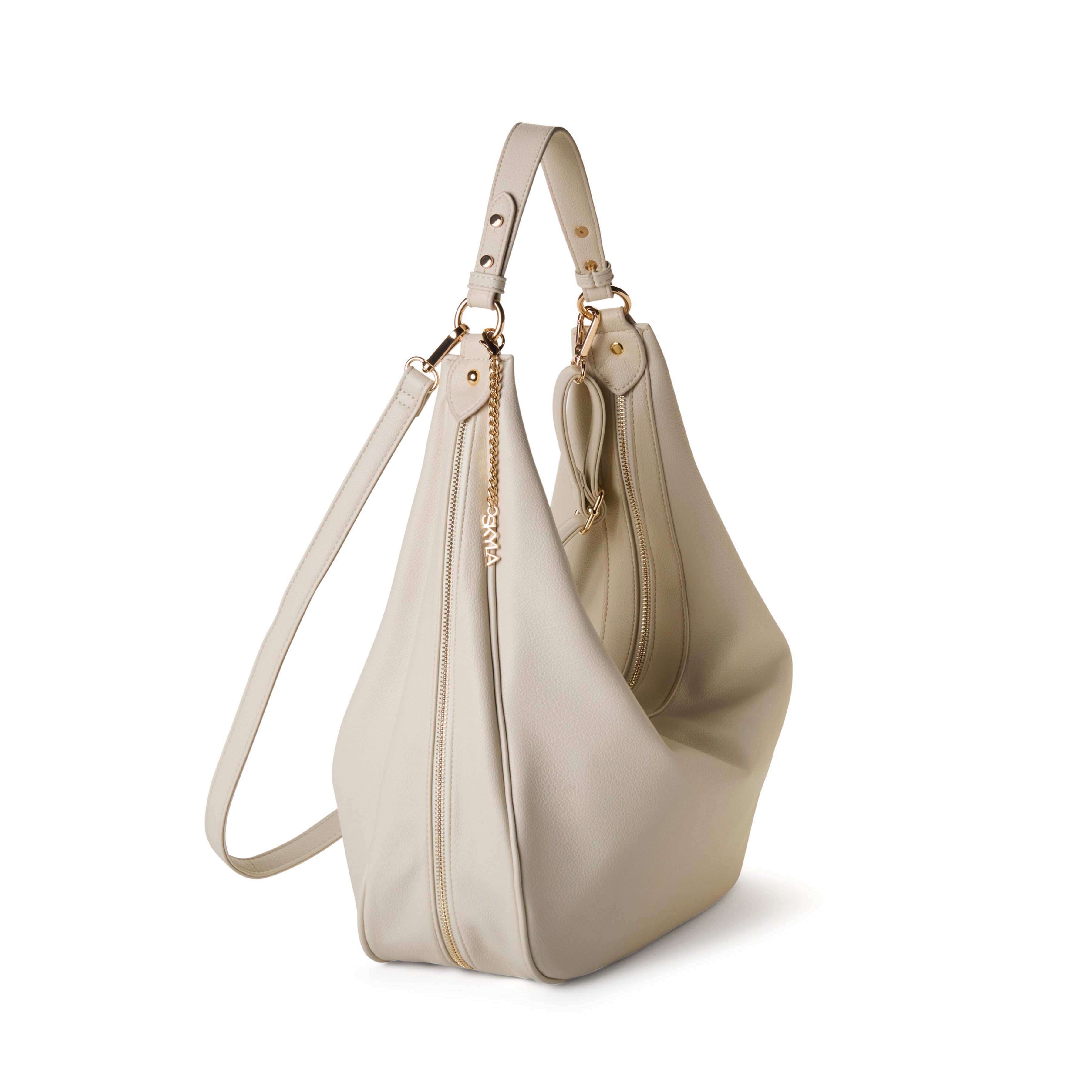 REBECCA Hobo Shoulder Bag - Ivory