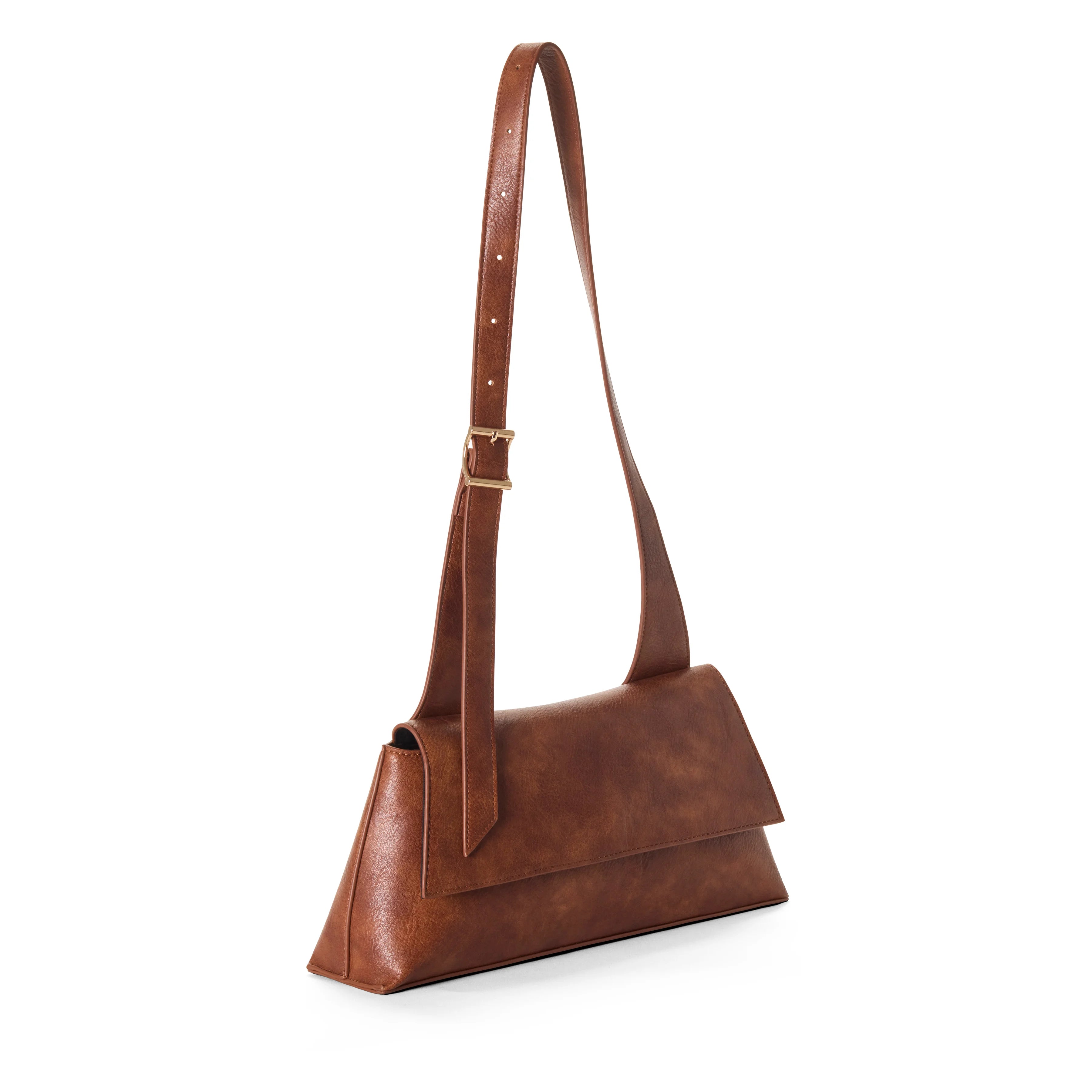 SOPHIA sac à épaule baguette, vegan - Cognac