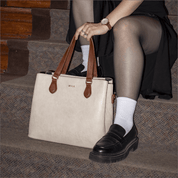 TANYA Vegan Tote Bag - Latte