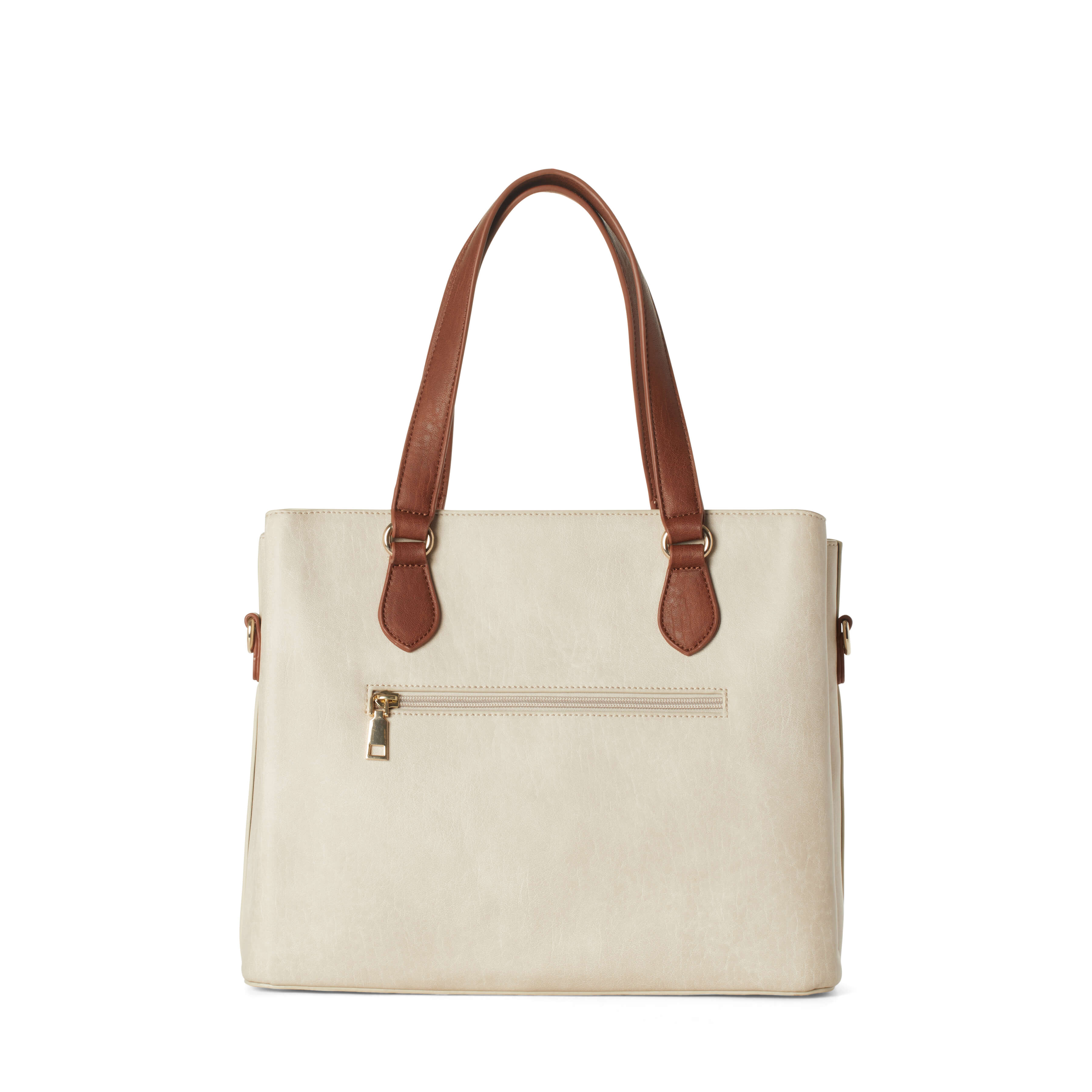 TANYA Vegan Tote Bag - Latte | SKYLA