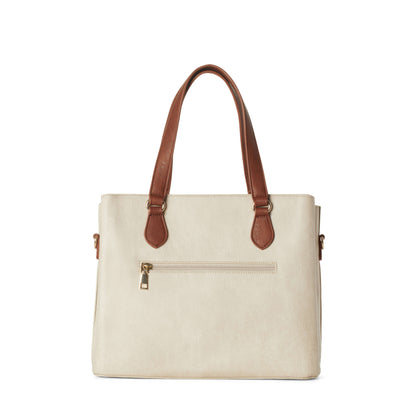 TANYA Vegan Tote Bag - Latte