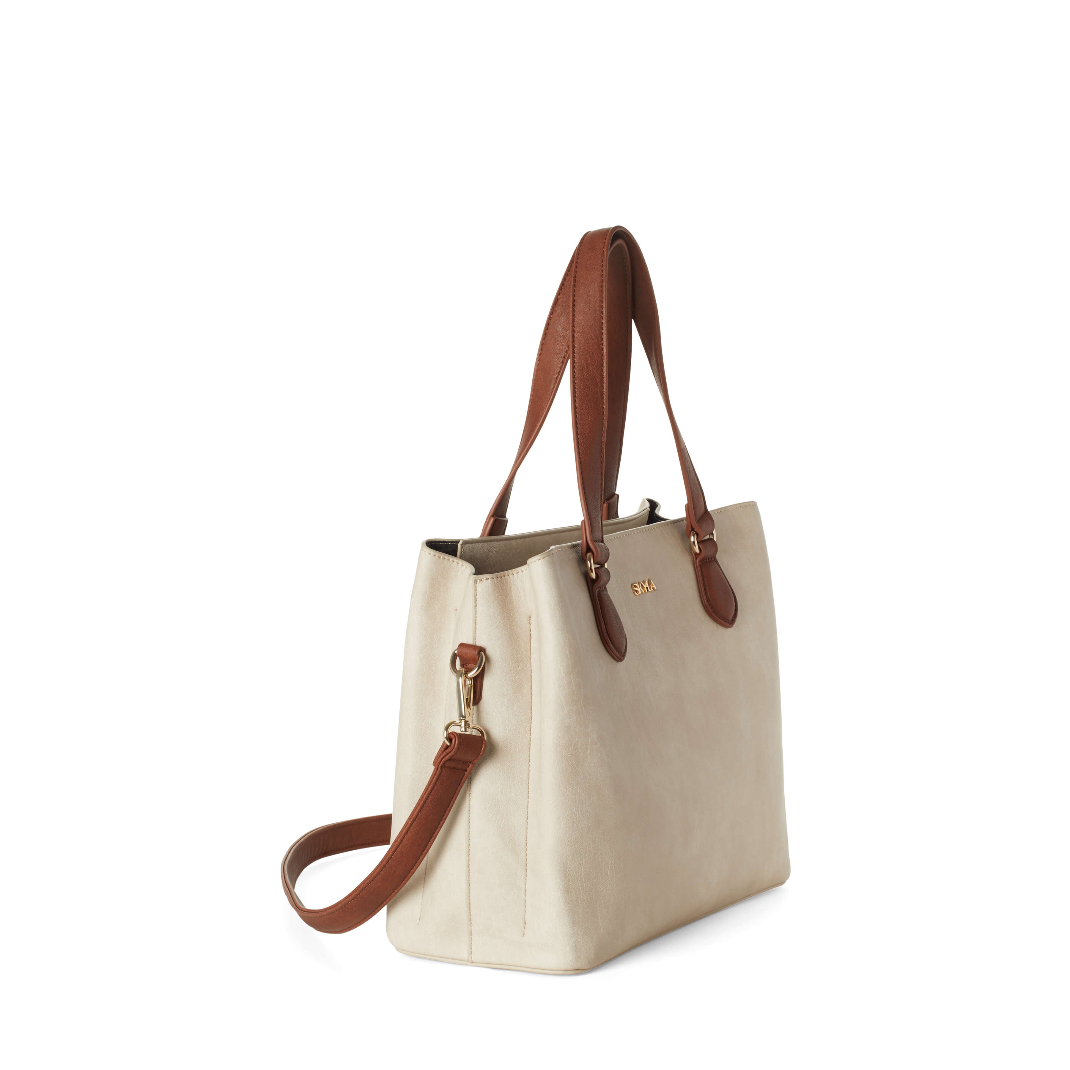 TANYA Vegan Tote Bag - Latte | SKYLA
