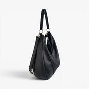 VIVIENNE Hobo Bag with Removable Crossbody Strap - Black