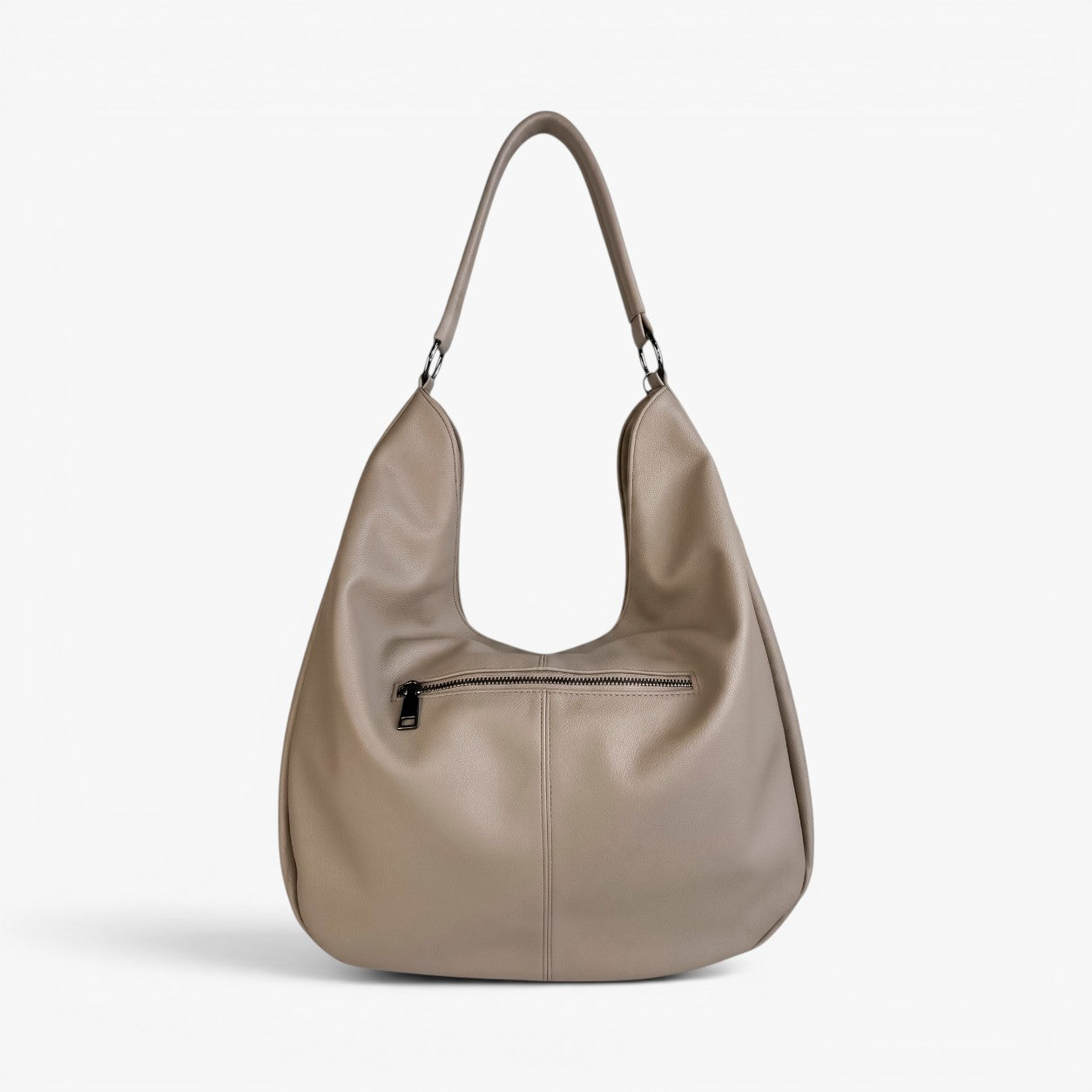 VIVIENNE Hobo Bag with Removable Crossbody Strap - Taupe