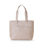 Beige tote bag on a white background