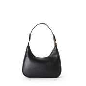 CHARLIE Vegan Shoulder Bag - Black