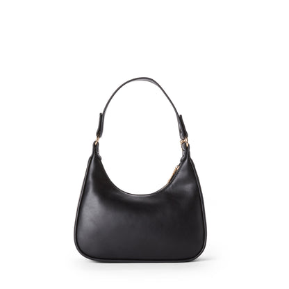 CHARLIE Vegan Shoulder Bag - Black