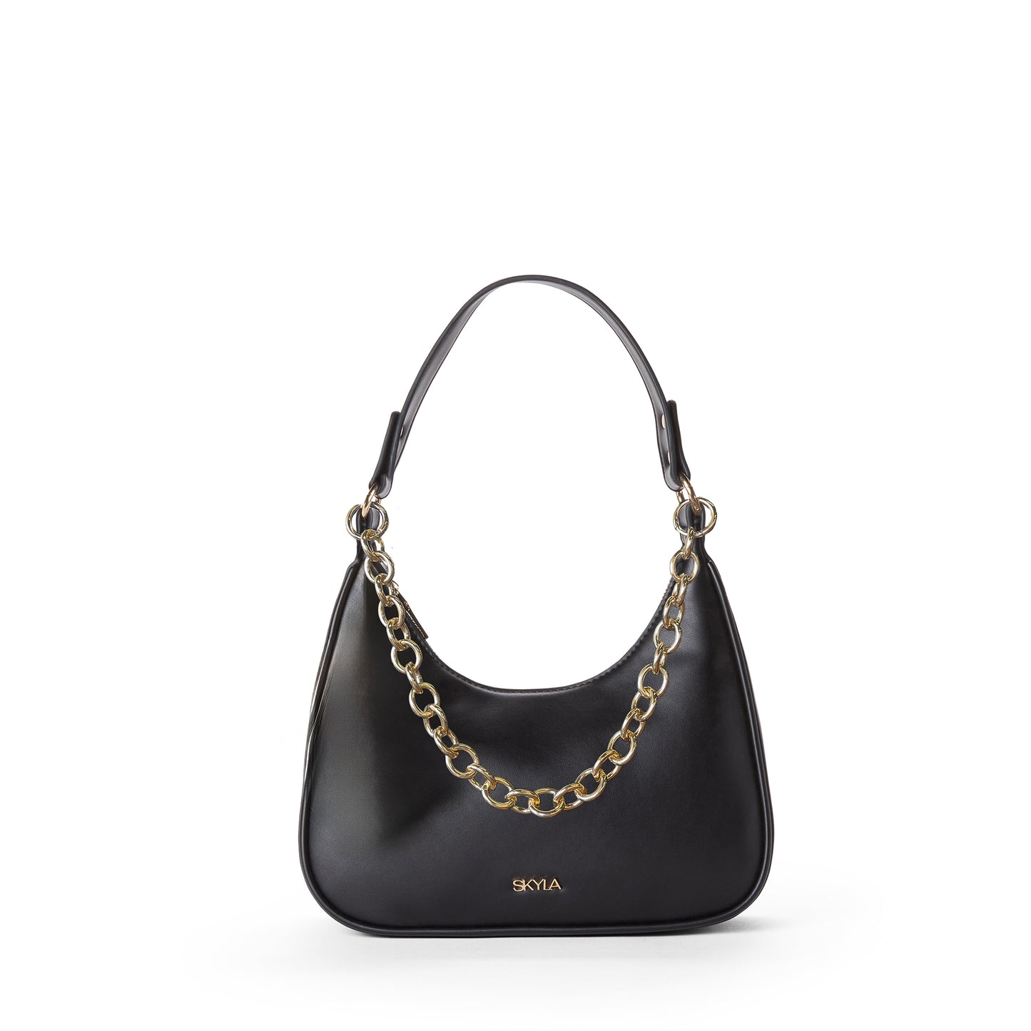 CHARLIE Vegan Shoulder Bag - Black