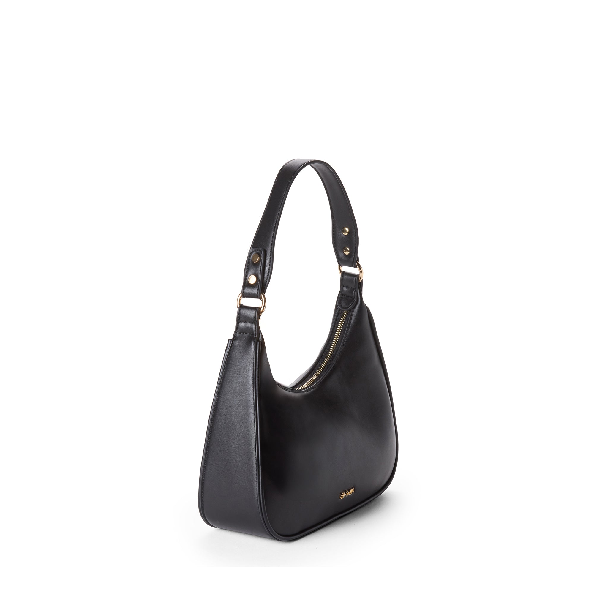 CHARLIE Vegan Shoulder Bag - Black