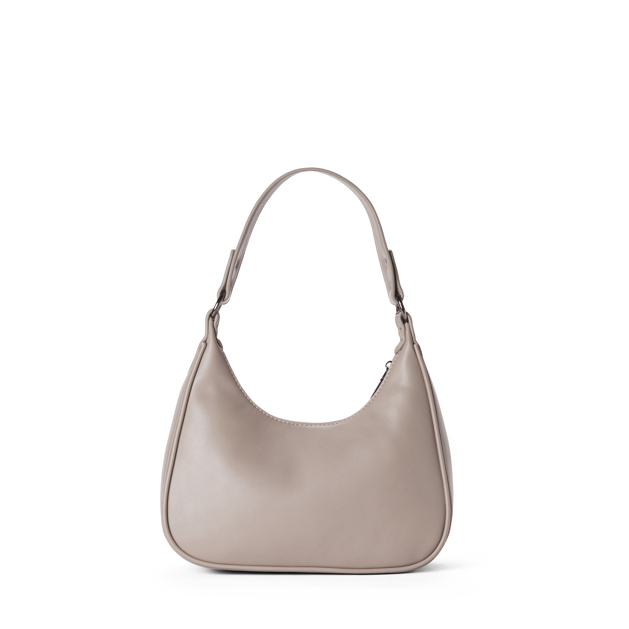 CHARLIE Vegan Shoulder Bag - Stone Grey