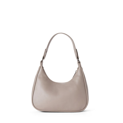 CHARLIE Vegan Shoulder Bag - Stone Grey