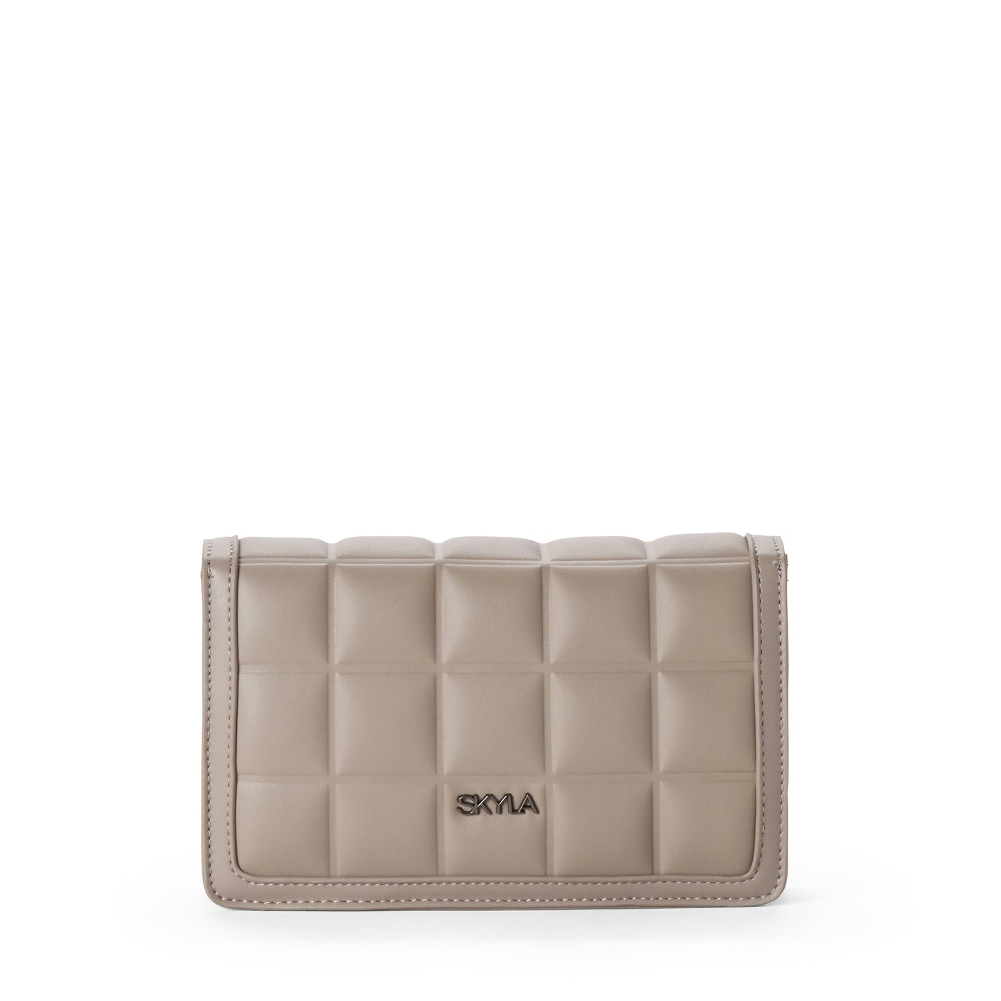 JAMIE Vegan Crossbody Bag - Stone Grey