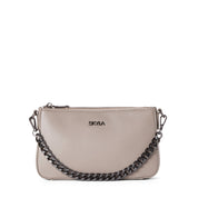 JORDAN Vegan Crossbody Bag - Stone Grey