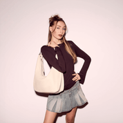 REBECCA Hobo Shoulder Bag - Ivory