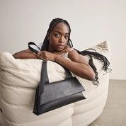 SOPHIA sac à épaule baguette, vegan - Noir